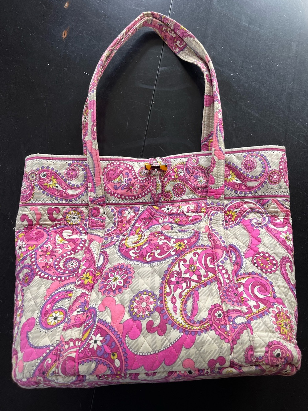 Vera Bradley Quilted Paisley Meets Plaid Tote Bag